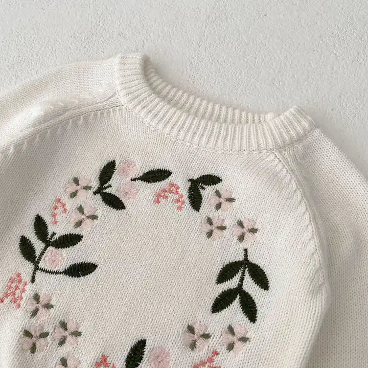 Floral Embroidered Sweater