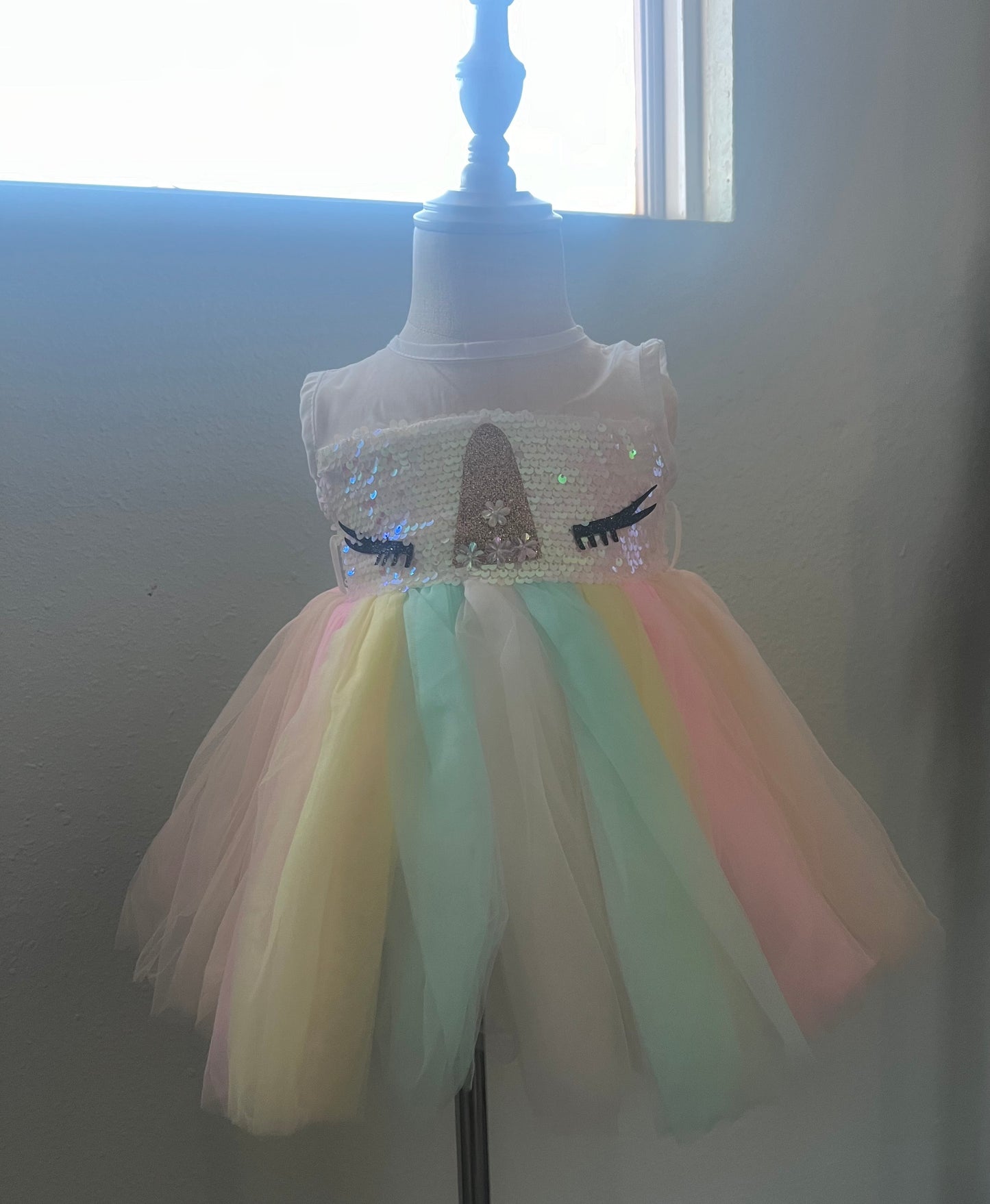 Unicorn Rainbow Tulle Dress